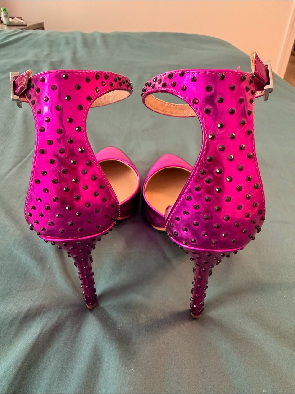 Metallic Fuschia Heels - Picture 4 of 7